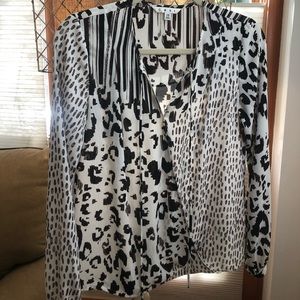 CAbi animal print blouse